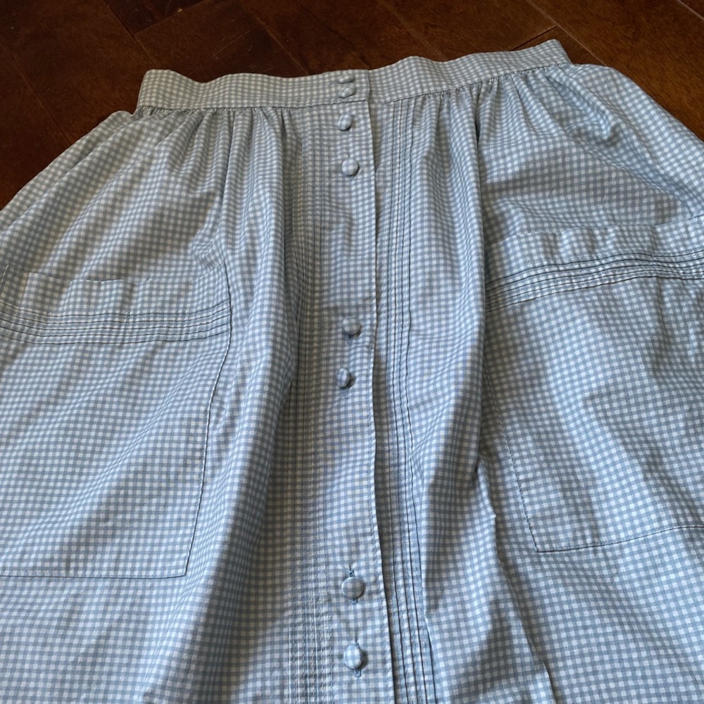 Laura Ashley Gingham Circle Skirt Sz S - Picture 3 of 8
